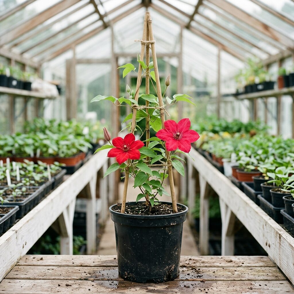 Clematis Ville de Lyon Roja