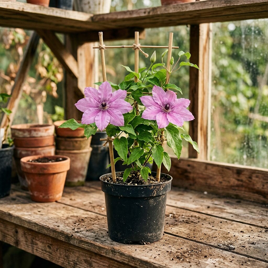 Clematis Hagley Hibrid Rosada suave