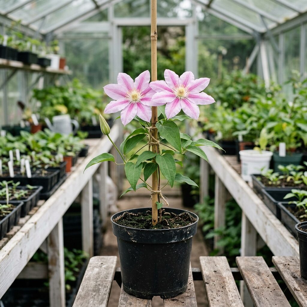 Clematis Nelly Moser Rosada