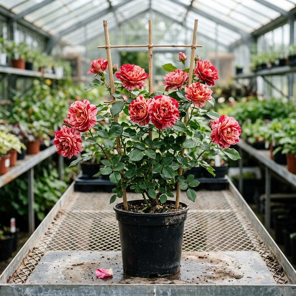 Rosa TR Duo Allegro Rojo Rosado manchada