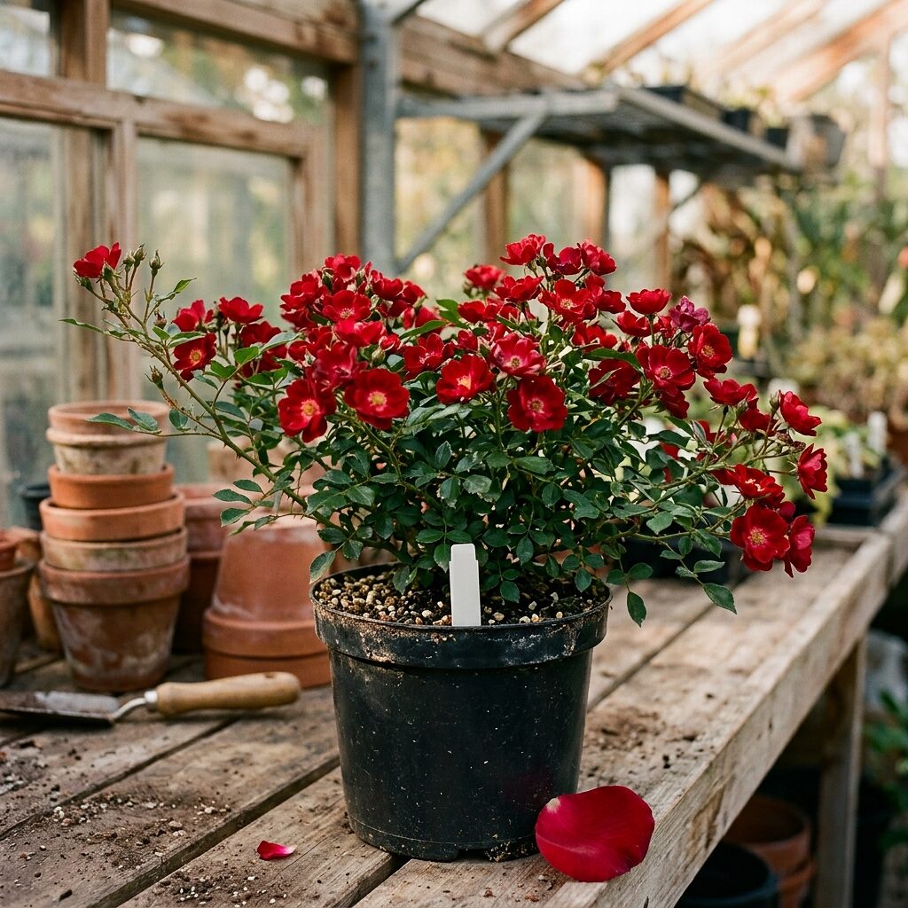 Rosa RT. Red Blanket Rojo lacre