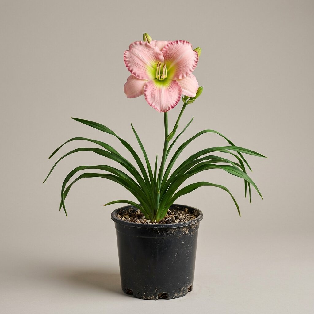 Hemerocallis Forty Second Street Rosado pastel