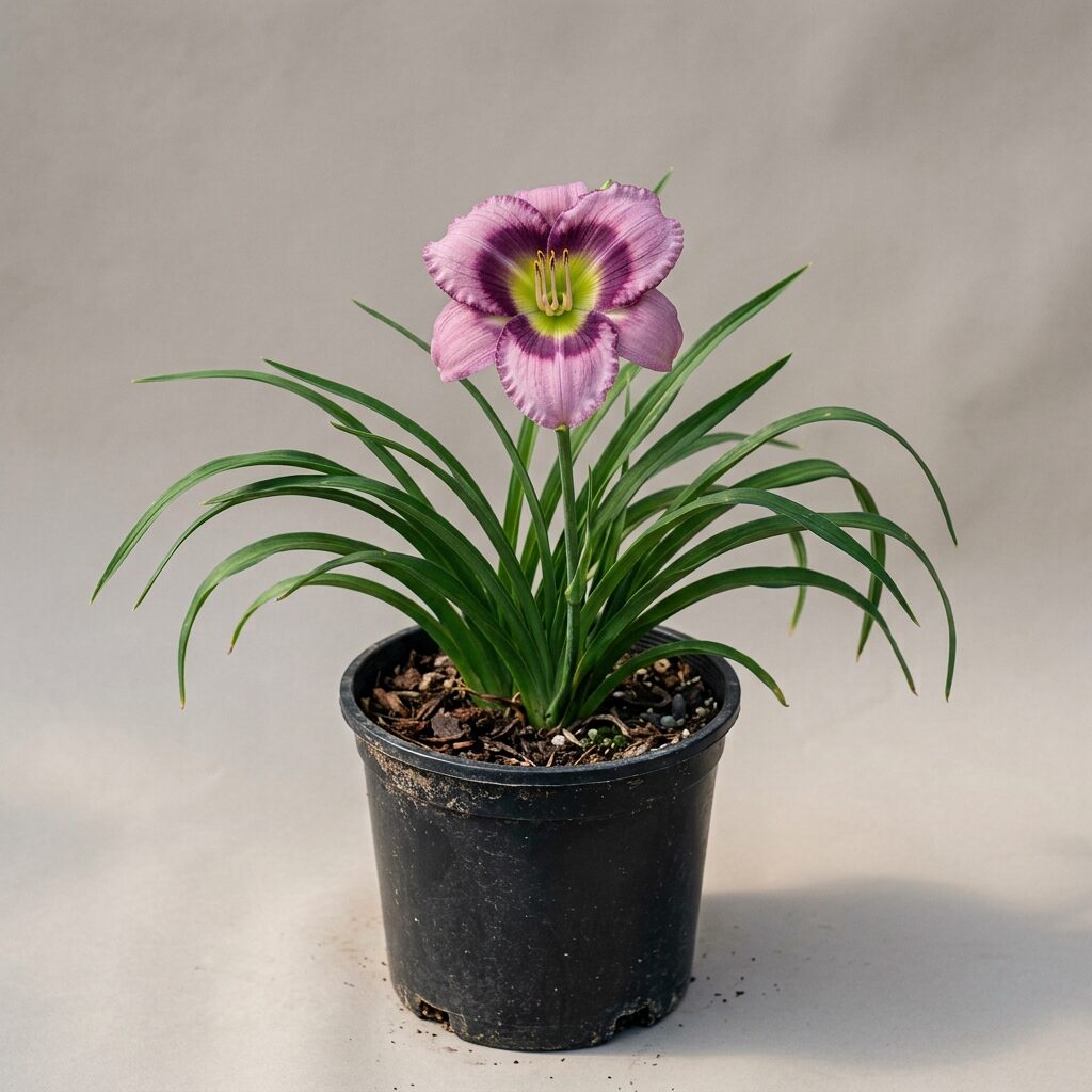 Hemerocallis Wineberry Candy Rosado ojo purpura