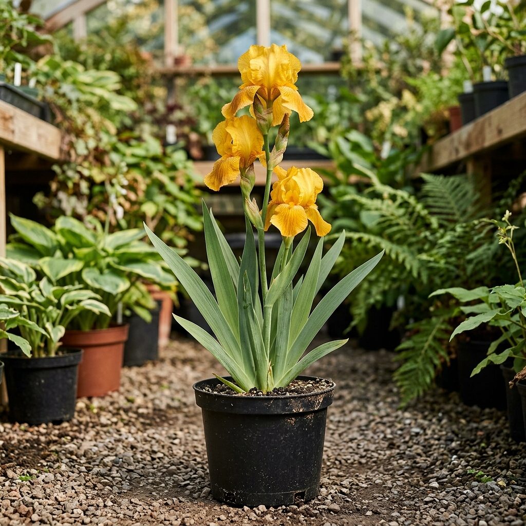 Iris germanica Amarillo intenso