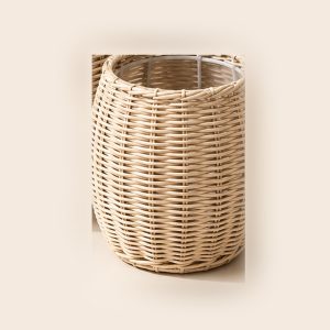 Macetero de ratán natural tejido a mano